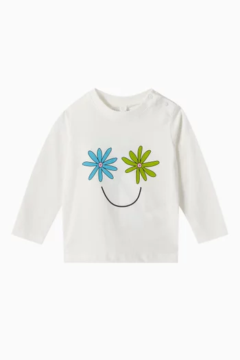 Smiley-flower T-shirt