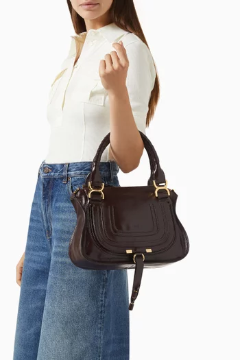 Small Marcie Shoulder Bag in Shiny Leather