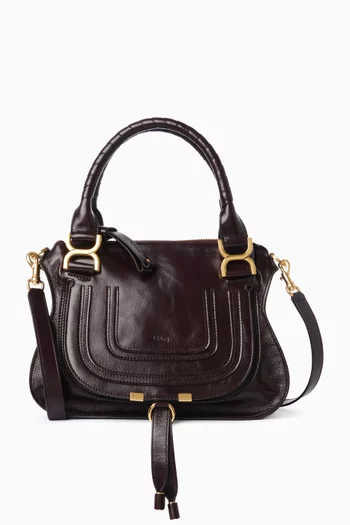 Small Marcie Shoulder Bag in Shiny Leather