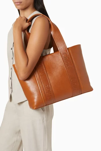 Woody Tote Bag in Calfskin Leather