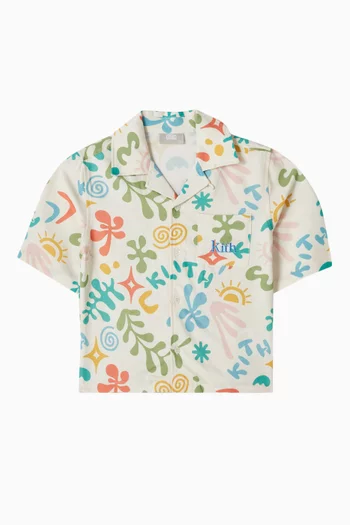 قميص كامب بنقشة زهور قطن