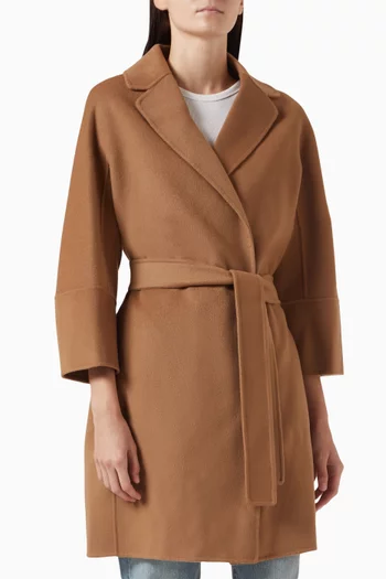 Arona Belted Coat in Virgin Wool