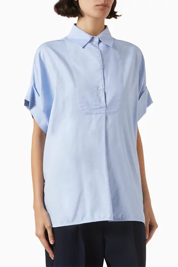 قميص بريما بأكمام قصيرة قطن بوبلين