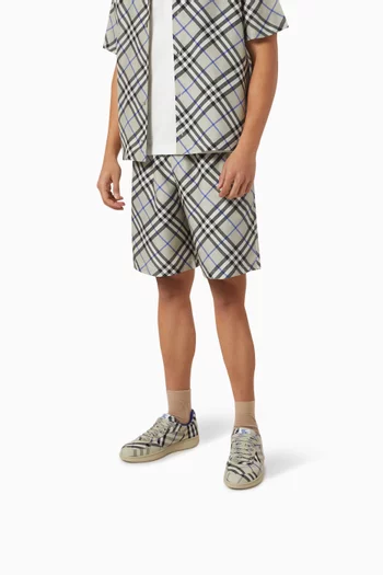 Check Terrace Sneakers in Cotton-blend