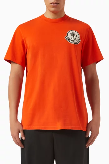 Logo Applique T-shirt in Cotton
