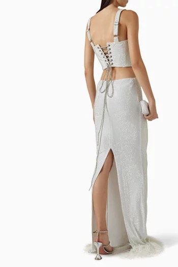Maraya Blanc Corset in Stretch Nylon