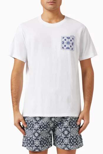 Tile T-shirt in Cotton & Linen