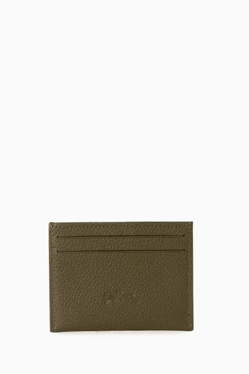 Le Foulonné Card Holder in Grained Leather
