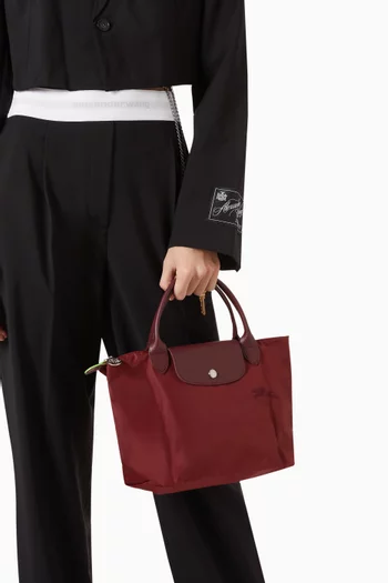 Small Le Pliage Green Tote Bag in Recycled Canvas