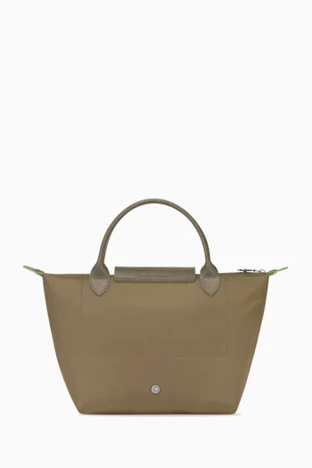Small Le Pliage Green Tote Bag in Recycled Canvas