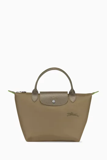 Small Le Pliage Green Tote Bag in Recycled Canvas