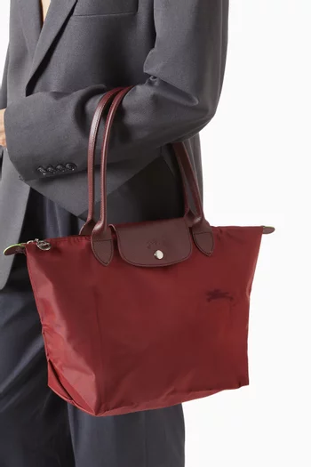Medium Le Pliage Green Tote Bag in Recycled Canvas