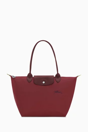 Medium Le Pliage Green Tote Bag in Recycled Canvas