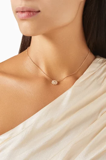 Farfasha Petali del Mare Mother of Pearl & Amethyst Necklace in 18kt Rose Gold