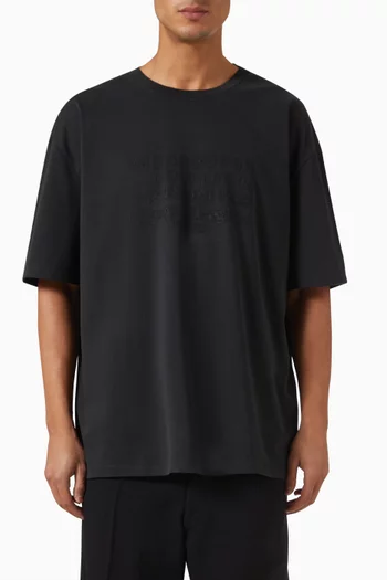Logo-embroidered T-shirt in Cotton