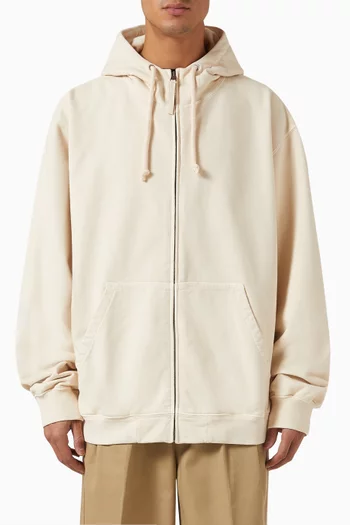 Embroidered Logo Hoodie in Cotton Fleece