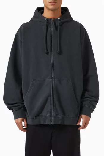 Embroidered Logo Hoodie in Cotton Fleece