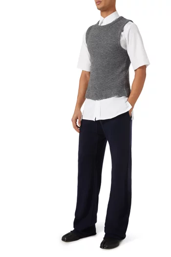 Summer Shetland Knit Tank Top in Wool-linen