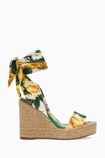 Majolica Espadrille Wedge 110 Sandals in Raffia