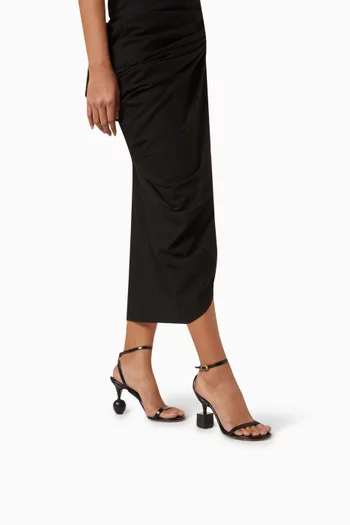 Bisou 90 Geometric Sandals in Leather