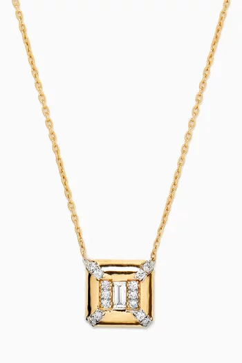 Heirloom Baguette Necklace in 14kt Yellow Gold
