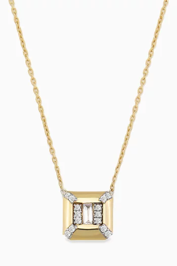 Heirloom Baguette Necklace in 14kt Yellow Gold