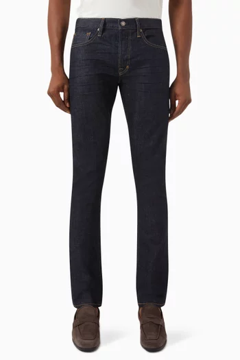 بنطال جينز دينم بملمس بارز