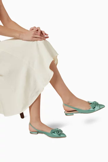 Enchantment Slingback Ballerina Flats in Satin