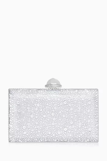 Skylar Crystal Caviar Clutch Bag