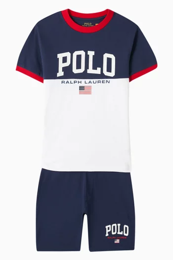 Colour-block Logo T-shirt in Cotton-jersey