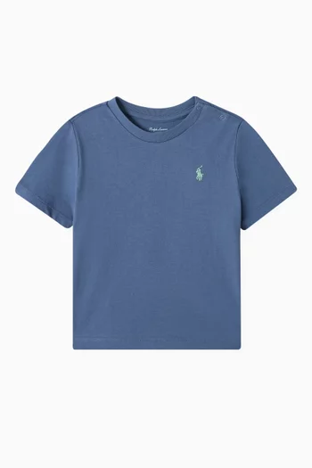 Logo-embroidered T-shirt in Cotton-jersey