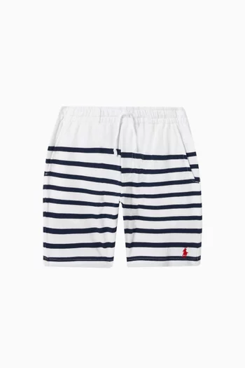 Striped Shorts in Cotton-terry