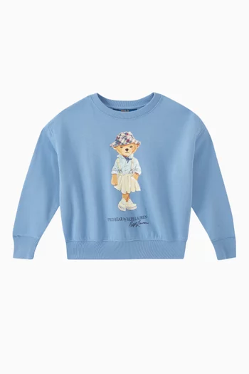 Polo Bear Sweatshirt in Cotton-fleece