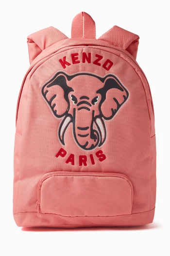 Embroidered-elephant Backpack