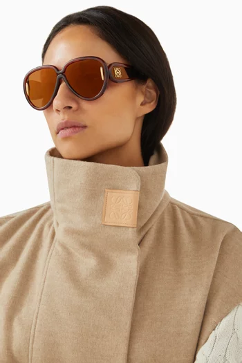 نظارة شمسية إيبيزا بإطار بايلوت أسيتات لويفي × بولا