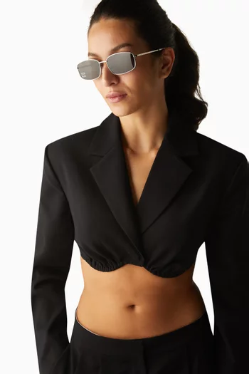 نظارة شمسية 01 بشعار الماركة معدن