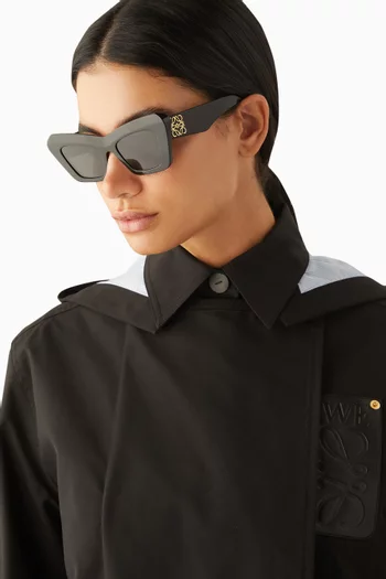 نظارة شمسية بتصميم عين القطة وإطار أسيتات