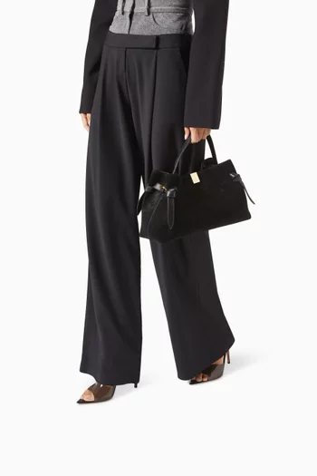 Gyoza Top-handle Bag in Suede