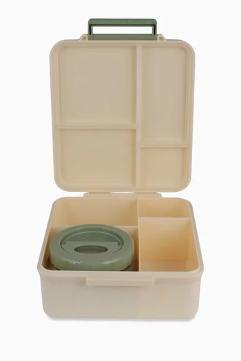 صندوق طعام وبرطمان عازل للحرارة بنقشة فراولة