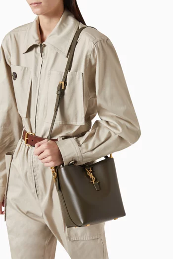 Small Le 37 Bucket Bag in Calfskin Leather