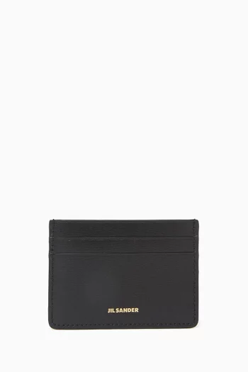 Logo Card Holder in Calf Leather