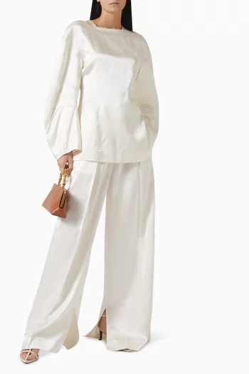 Panelled Top in Satin