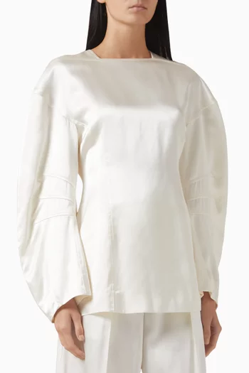 Panelled Top in Satin