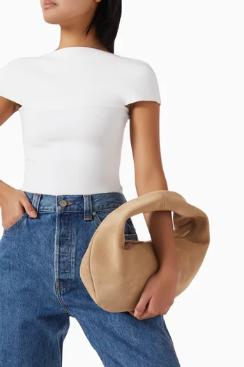 Medium Olivia Hobo Bag in Suede