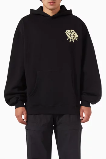 Fighter & Lover Pullover Hoodie in Cotton