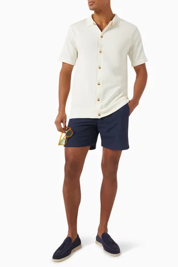 Button-up Shirt in Organic Cotton Knit