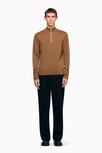 Half-zip Sweater in Wool Knit