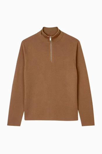 Half-zip Sweater in Wool Knit