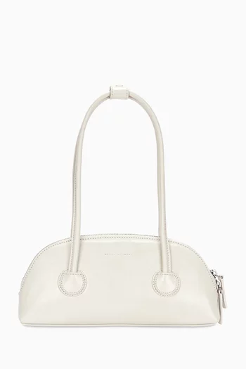 "SMALL BESSETTE SHOULDER BAG IN SHINY LEATHER 27*5*12 CM(HANDLE HEIGHT:19CM)":White    :One Size|217456989