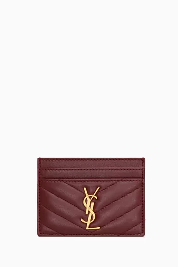 Cassandre Matelassé Card Case in Lambskin